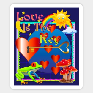 Love Is The Key (Tie Dye) Sticker